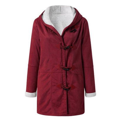Women's Thick Warm Casula Mid-length Hooded Winter Coat Jacket | Nowena