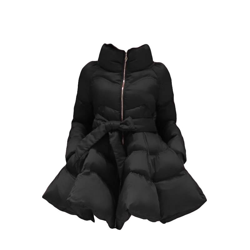 Women's Warm Cotton-padded Slim Waist Dress Style Coat | Nowena