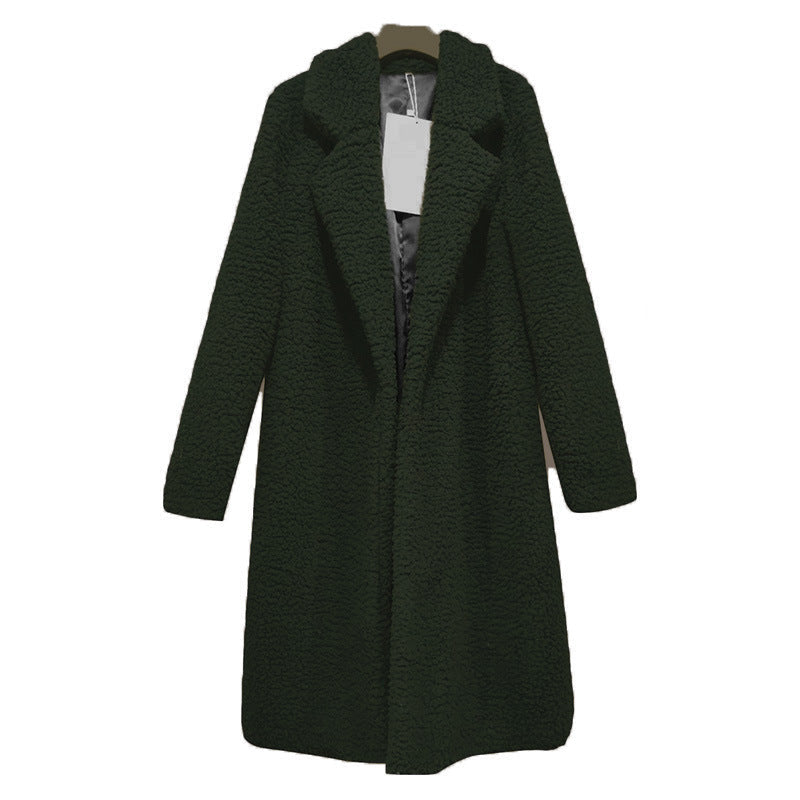 Women Soft Warm Long Furry Faux Fur Autumn Winter Coat - Nowena