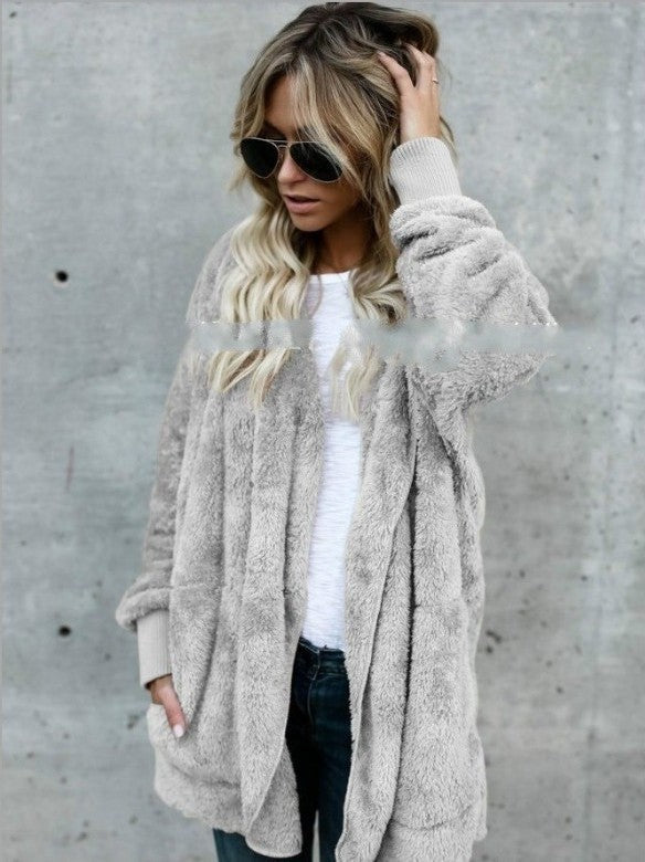 Women's  Anti-fur Coat On Both Sides Nowena