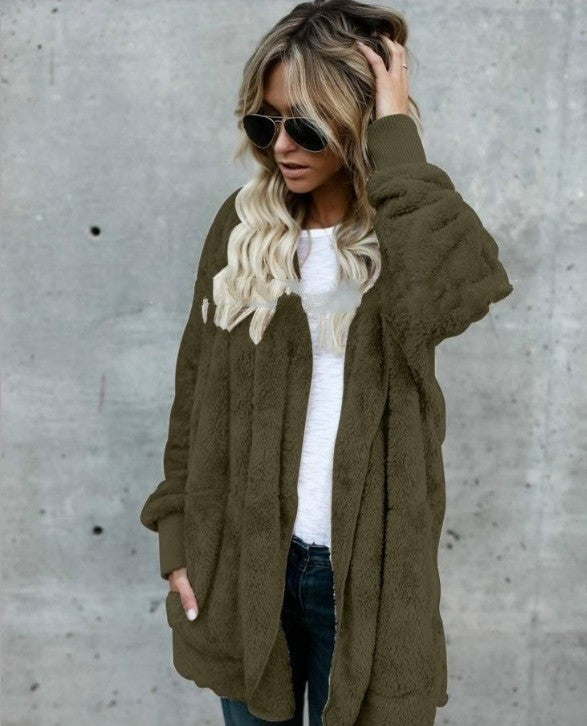Women's  Anti-fur Coat On Both Sides Nowena
