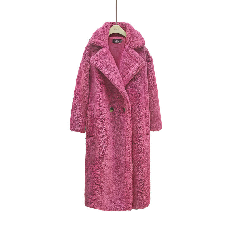 Women's Casual Thick Long Plush Winter Autumn Coat Nowena