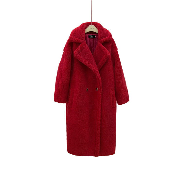 Women's Casual Thick Long Plush Winter Autumn Coat Nowena
