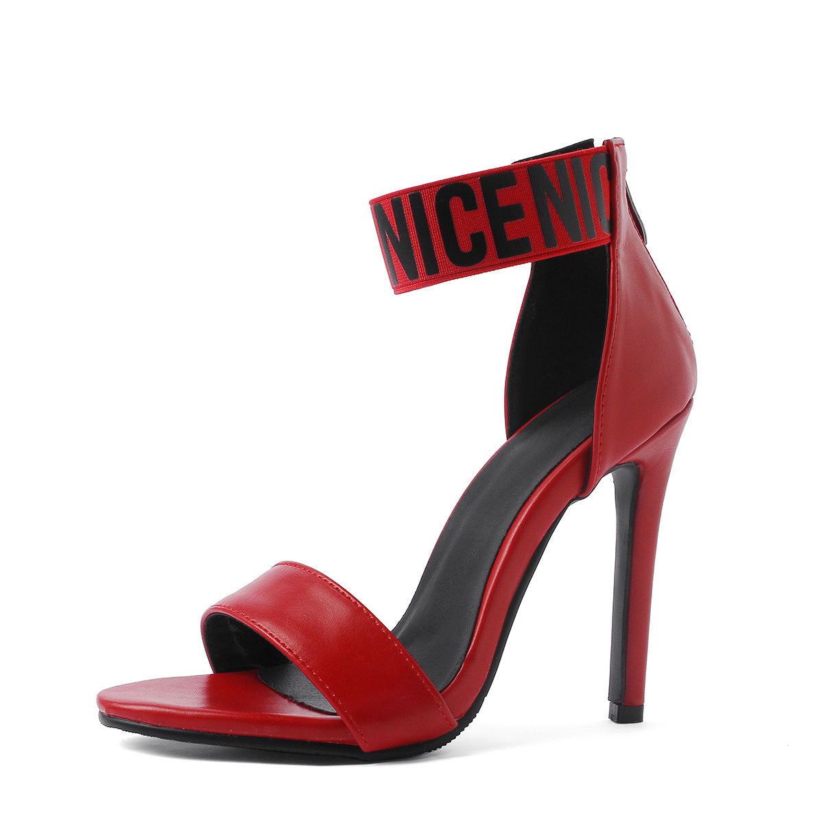Women's Leisure Fashion Ring Strap High Heel Stiletto Summer Shoes Nowena