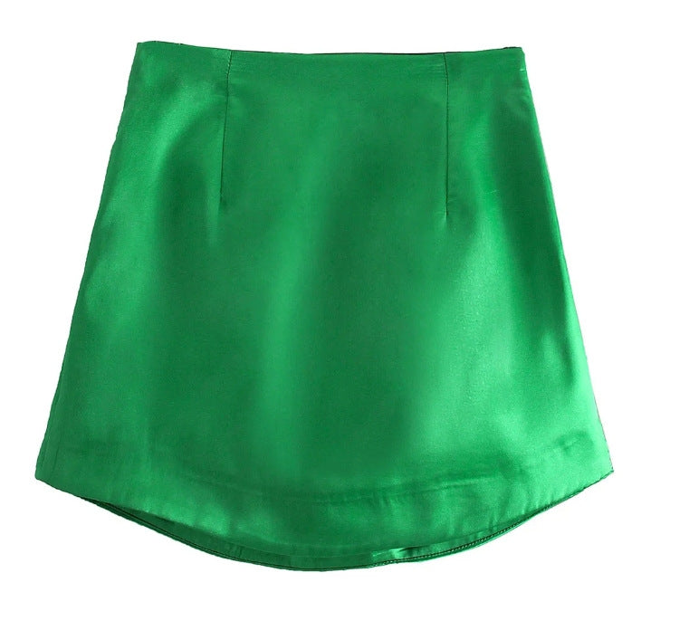 Women's Satin Street Skirt Office Professional Skirt Nowena
