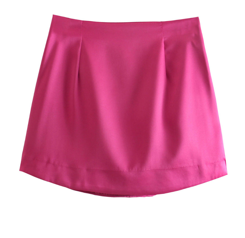 Women's Satin Street Skirt Office Professional Skirt Nowena