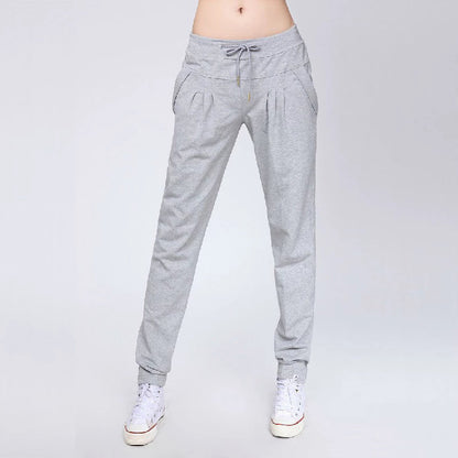 Women's Sports And Leisure Cotton Straight Loose Trousers Nowena