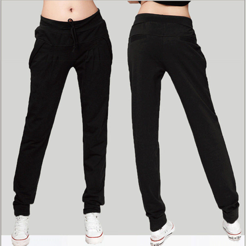 Women's Sports And Leisure Cotton Straight Loose Trousers Nowena