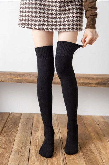 Women's autumn and winter thick high tube over the knee socks Nowena