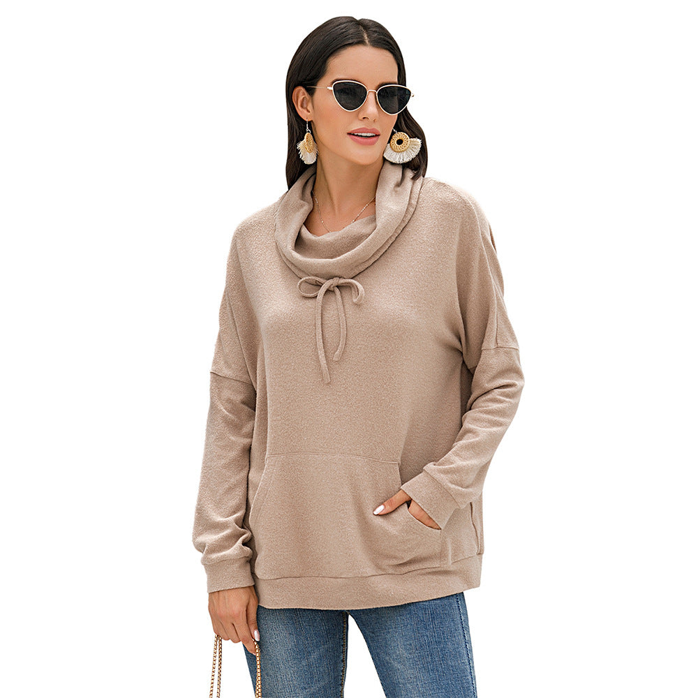 Women's Cashmere Loose Long Sleeve Solid Color Pullover Sweater