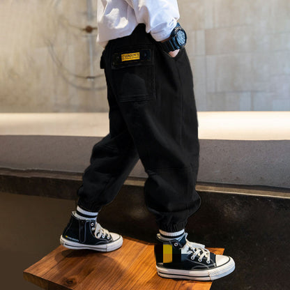 Boys' Middle And Older Children's Footwear Overalls Trousers