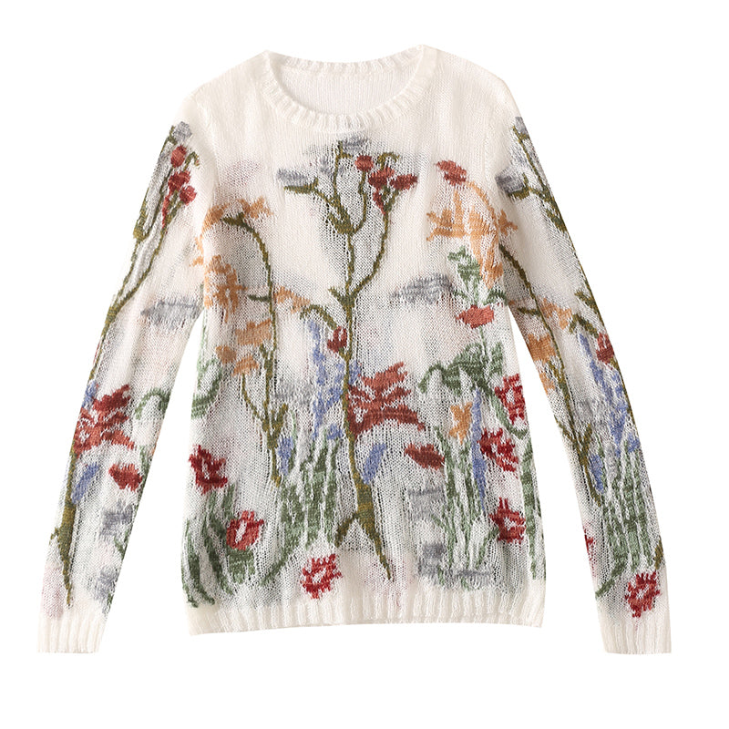 Women's Loose Hollow Small Fragrant Sweater
