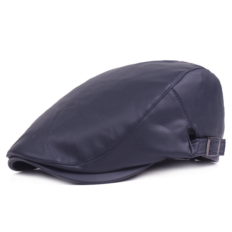 Men's Fashionable Leather Forward Hat
