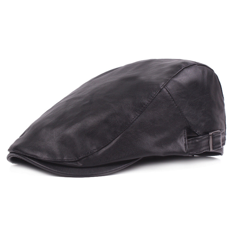Men's Fashionable Leather Forward Hat