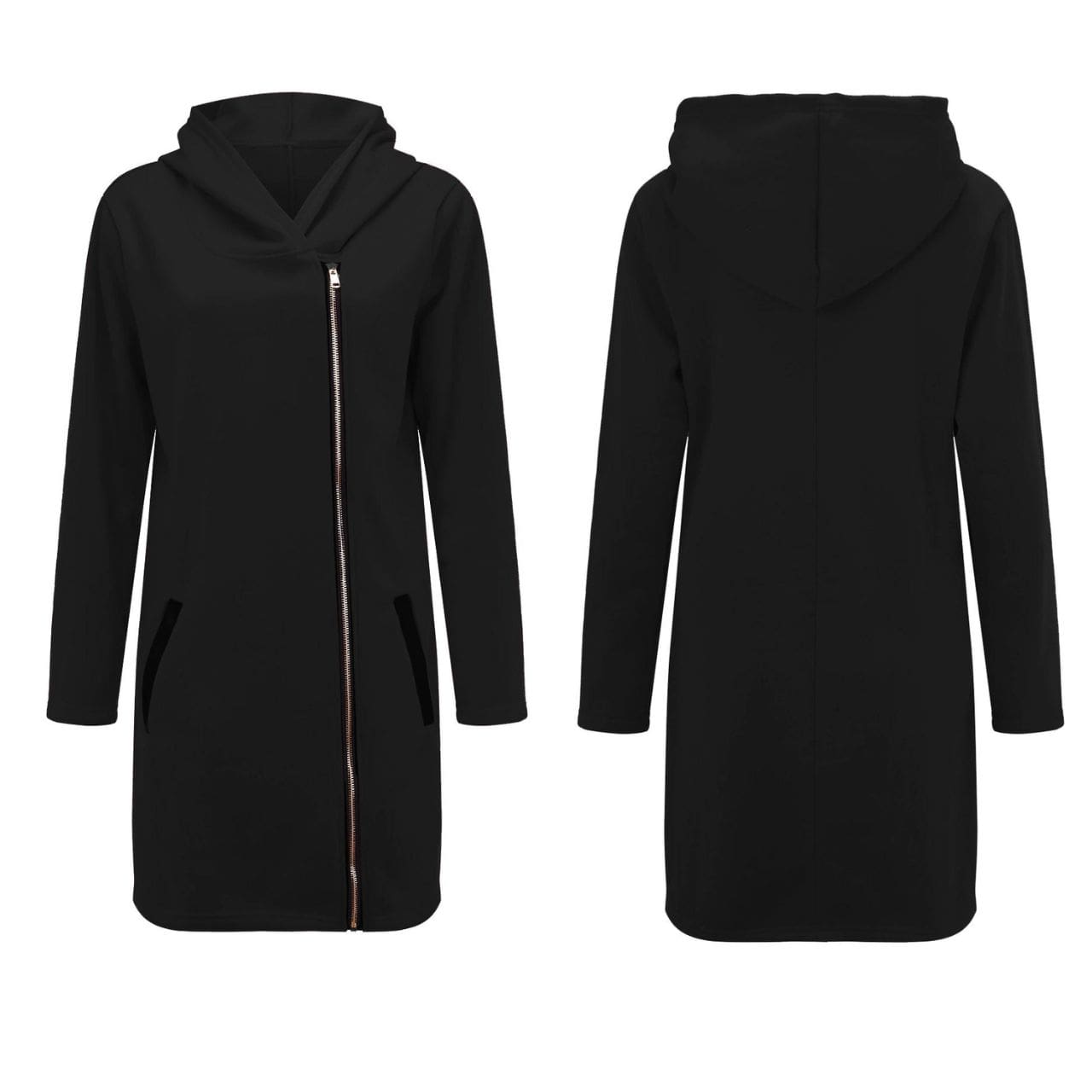 Fleece coat side zipper hooded fleece jacket for women | Nowena